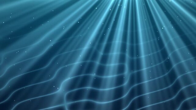 Animaci&oacute;n en bucle de rayos de sol bajo el agua con c&aacute;usticas