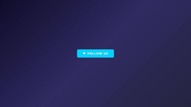 Minimalist Follow Us Button Animation on Dark Blue Gradient Background.