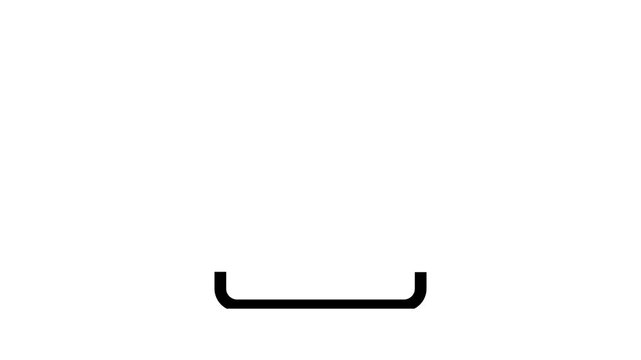 File document upload arrow line icon animation on white background. Ideal for cloud storage UX.