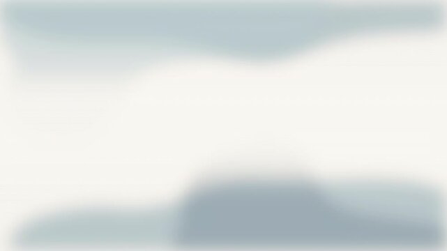 上下の縁で青灰色の柔らかな色面が重なりながら揺れ中央にタイトルを置ける淡いアイボリーの抽象背景ループ映像