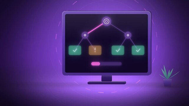 Payment decision tree with approve and review close-up seamless loop