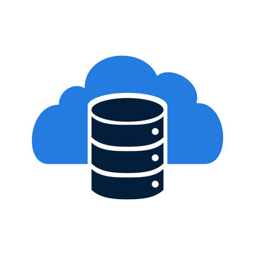 Cloud Database Icon Symbol Technology Concept.