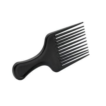 Black Afro Pick Comb Isolated on White Background