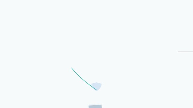 Vaccine vial and medical syringe reveal a protective shield in a seamless medical motion graphic representing vaccination, immunization, and disease prevention.