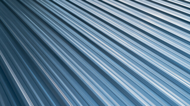 Parallel metal ridges abstract background