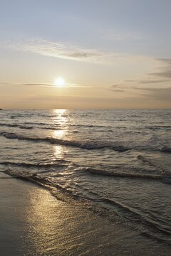 Sunset at the beach, Hirtshals, Denmark, Europe