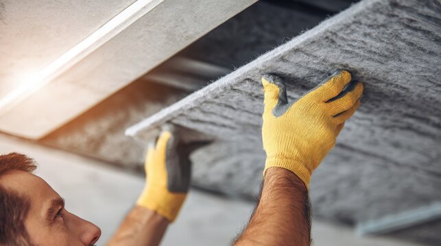 HVAC specialist installs a duct filter to trap invasive pests and protect indoor air quality in residential and commercial buildings.