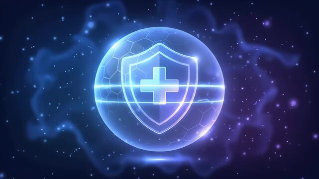 Abstract health protection sphere illustration
