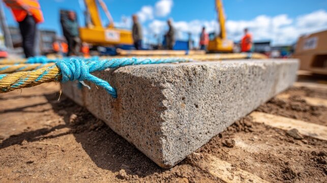 Reinforced concrete mooring bollard with a textured surface and sturdy base securing heavy dockside ropes.