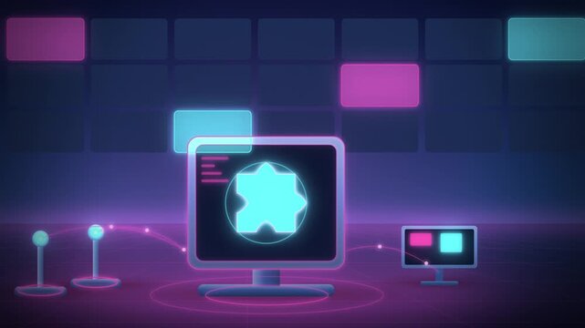 Software plugin module snapping into a socket room scene seamless loop