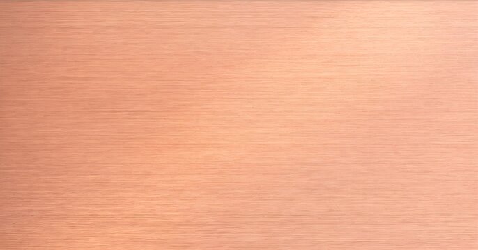 Brushed copper metal texture background with soft light