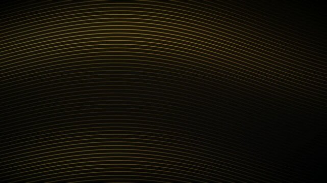 Serene black amber abstract background with elegant flowing lines, 4K loop