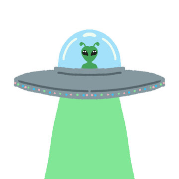 alien ufo illustration