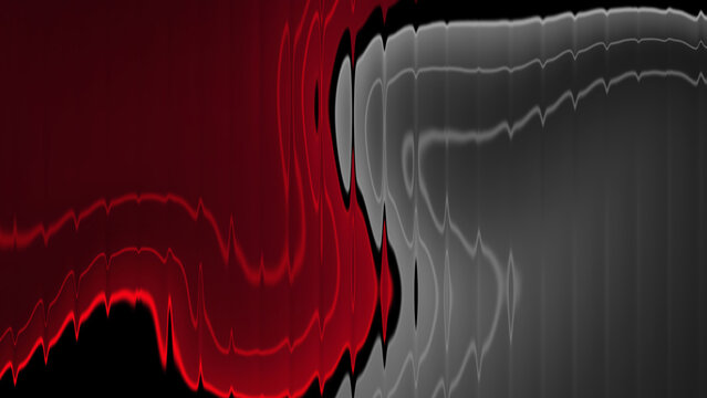 Abstract glassmorphism background featuring a smooth wavy crimson red gray monochrome gradient with frosted fractal ribbed glass texture, perfect for premium modern tech designs.