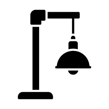 industrial stand with pendant light glyph icon
