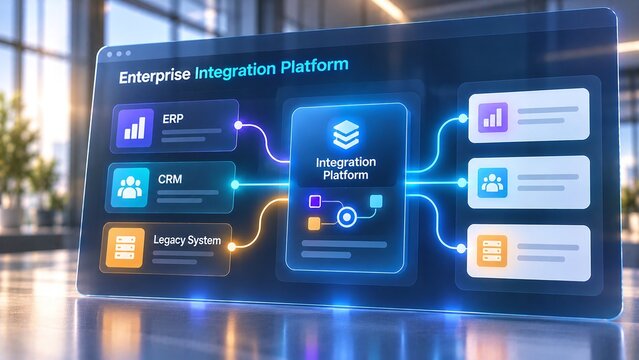 Enterprise Integration Platform Connecting ERP, CRM and Legacy Systems with Unified Data Exchange