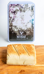Pan de Cadiz Typical sweet from Andalusia, Spain. Baked dessert of marzipan for christmas. © josevgluis