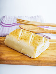 Pan de Cadiz Typical sweet from Andalusia, Spain. Baked dessert of marzipan for christmas. © josevgluis