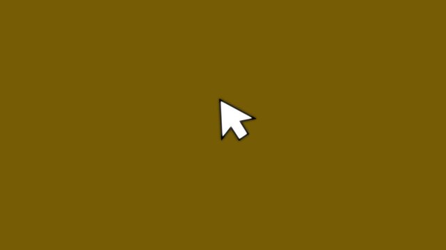mouse cursor arrow icon with click burst rays for pointer selection, website action, and user interface