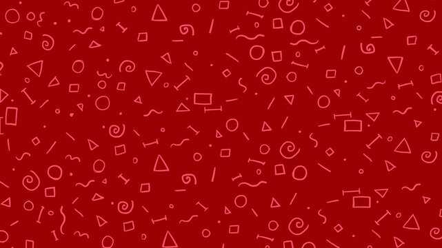 red seamless pattern with hearts