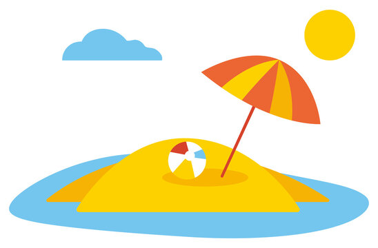 summer beach vector illustration