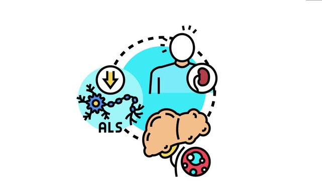 Prion disease concept showing a person experiencing neurological and degenerative conditions, impacting the brain, nervous system, and overall health