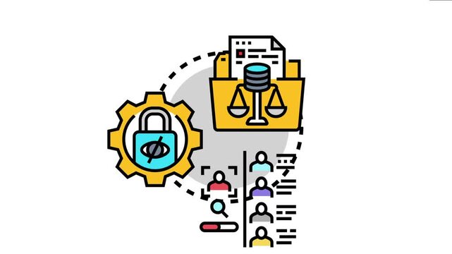 Privacy data masking concept illustrates the importance of securing personal user data, anonymizing information for protection, and ensuring regulatory compliance with digital security protocols