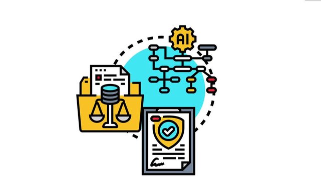 Data privacy protection redaction concept involving ai driven information processing. Legal compliance. And secure document management
