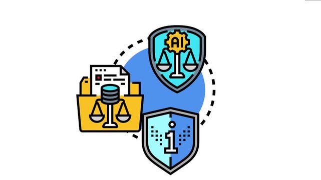 Privacy shielding concept legal regulations, artificial intelligence ethics, and data protection measures safeguarding personal information and financial records
