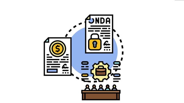 Private limited liability corporation business concept legal documents. Financial agreement. Confidential information protection