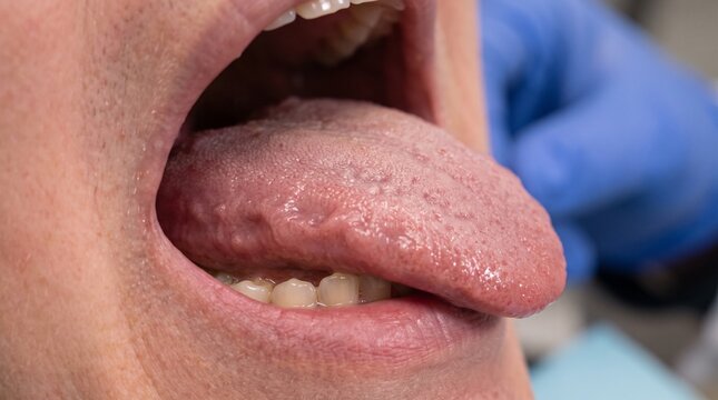 Clinical Photograph Demonstrating Lingual Fasciculations