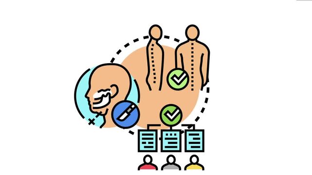Visualizing the complex process of identifying and correcting misalignments in medical procedures, from skeletal issues to surgical considerations, including team consultation and evaluation