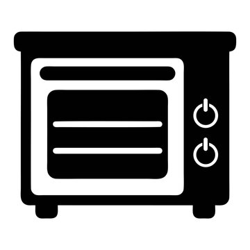 black and white microwave icon