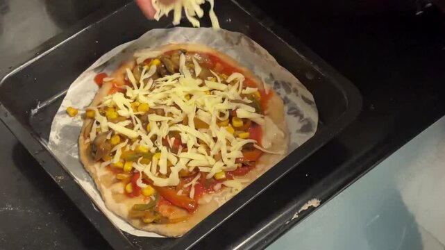 Making atta pizza home made