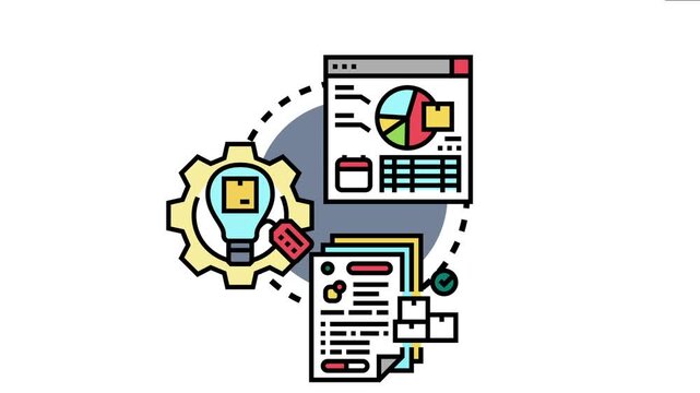 Product datasheets concept various stages of product information management, including development, pricing, data analysis, and documentation
