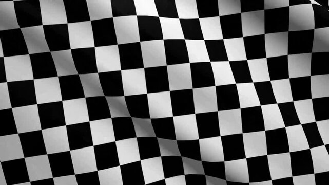 Waving Racing Finish Checkered Flag 4k Animation Background