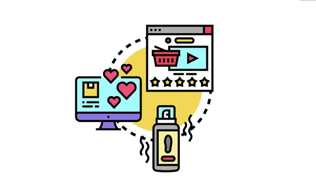 Product recommendation engine concept online shopping, customer reviews, and personalized suggestions helping consumers discover desired items based on their preferences