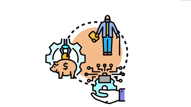 Illustrating a product retirement concept. This image depicts an elderly person signifying obsolescence. Symbolizing strategic planning and technological solutions for lifecycle management