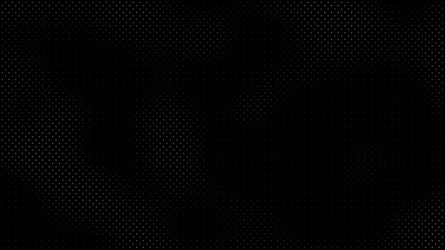Animated abstract technology black background random dots and grid 4K.