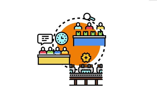 Business team analyzing factory production surplus data, managing inventory, and optimizing manufacturing processes to prevent oversupply and maintain efficiency in the supply chain