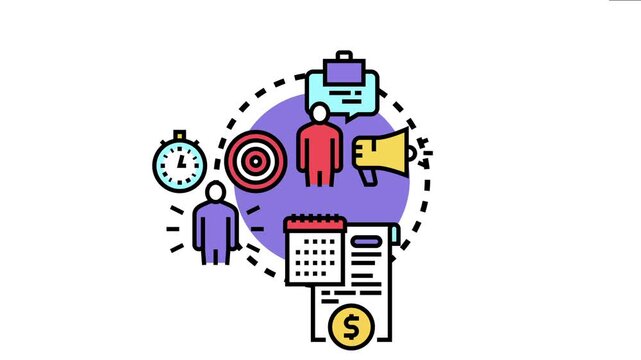 Professional responsibilities concept showing various business elements like communication, deadlines, goals, and financial tasks, representing a commitment to professional duties