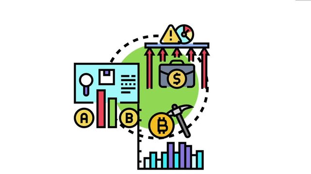 Comparing financial profit and cost using graphs, charts, and icons of income, expenditure, analysis, and investment for strategic business planning and budget management