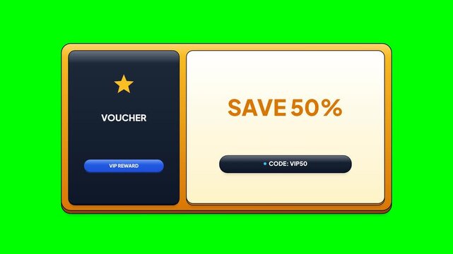 Interactive Scratch Card Promo Ticket Revealing Golden Discount Code