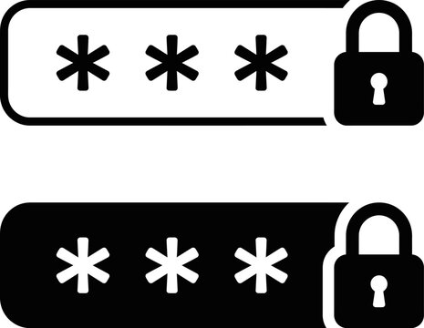 Two password input field icons with lock symbols