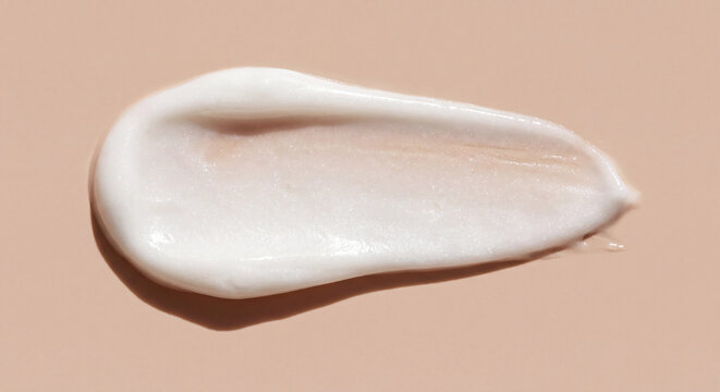 Rich moisturizing cream texture swatch showing smooth creamy consistency for cosmetic product presentation skincare formulation and beauty advertising