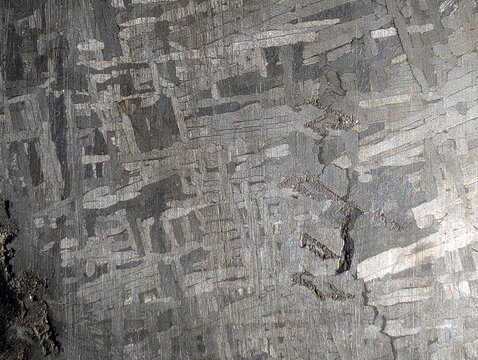 Widmanst&Atilde;&curren;tten Pattern Cosmic Iron Meteorite Texture