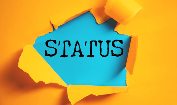 STATUS concept word on paper