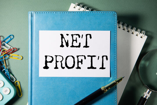 NET PROFIT text on paper