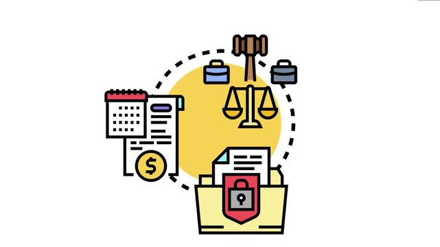 Legal protection system insulating businesses from lawsuits, economic risks, and financial setbacks through secure documentation, legal counsel, and strategic planning