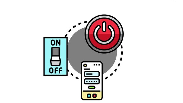 Digital drawing modern prototype sign off concept, connecting the approval process, system activation, and user interface login experience for software development